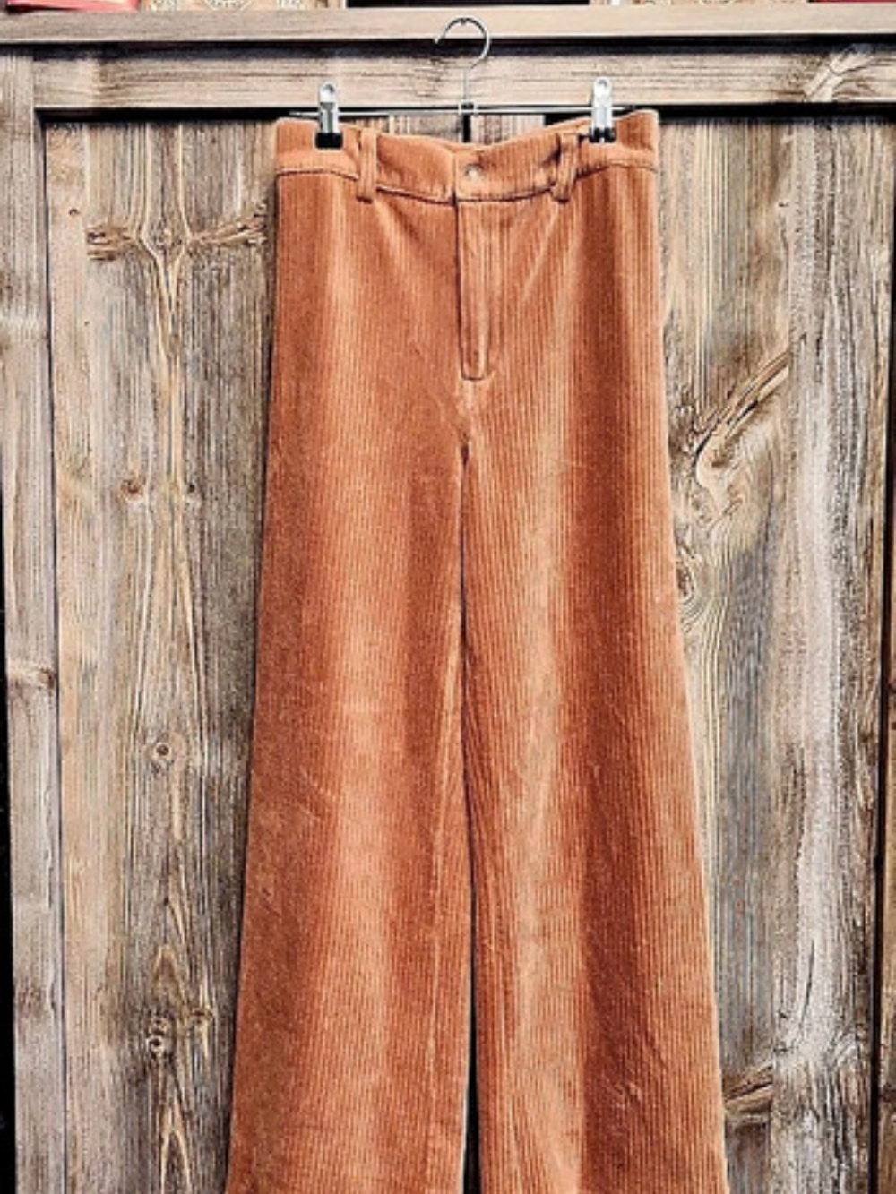 Z Supply Prospect Knit Corduroy Pant Wide Leg Brown Small